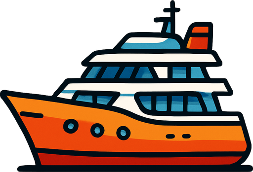 Büyük tekne.
In-Game asset.  2d.  High contrast.  No shadows