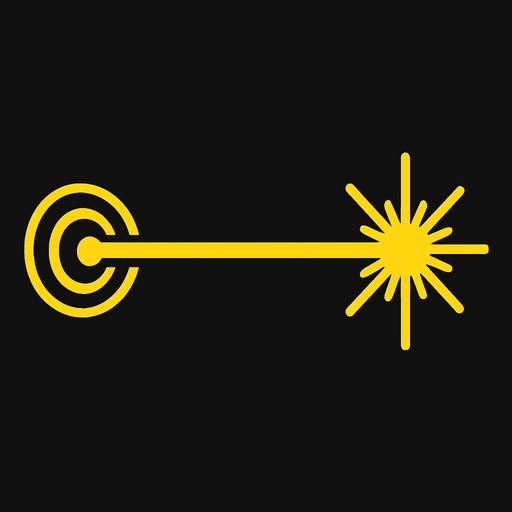 sarı lazer.
In-Game asset.  2d.  High contrast.  No shadows