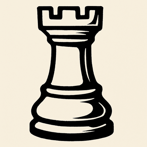 White Rook Chess.
In-Game asset.  2d.  High contrast.  No shadows