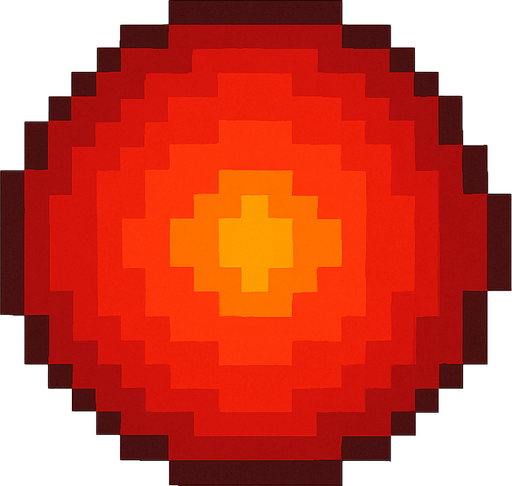 pixelart red circular enemy projectile to dodge
In-Game asset.  2d.  High contrast.  No shadows. Pixel art