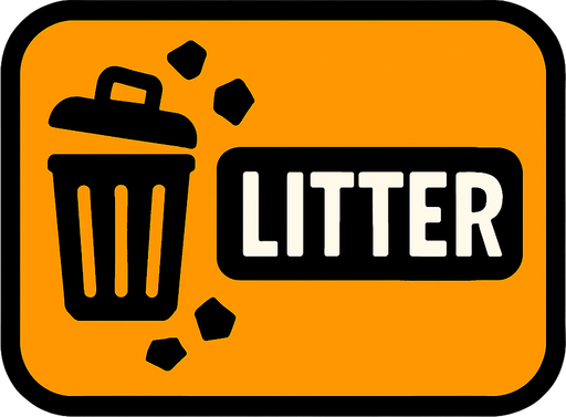 litterButton.
In-Game asset.  2d.  High contrast.  No shadows