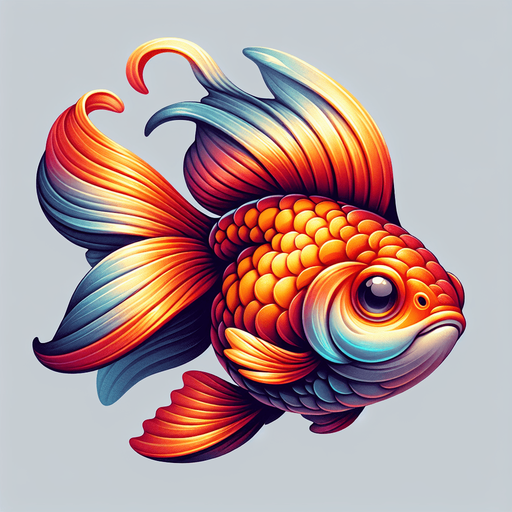 A realistic goldfish.
Single Game Texture. In-Game asset. 2d. Blank background. High contrast. No shadows.