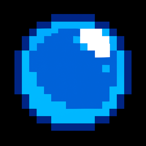bubble.
In-Game asset.  2d.  High contrast.  No shadows. 8-bit