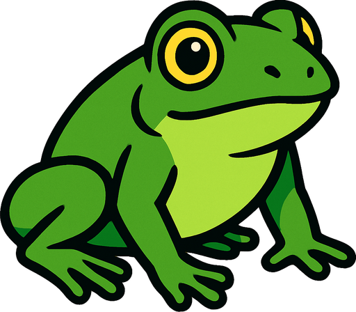 Kuyruğu Yok Olmuş Genç Kurbağa.
In-Game asset.  2d.  High contrast.  No shadows