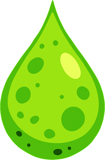 gota de acido.
In-Game asset.  2d.  High contrast.  No shadows