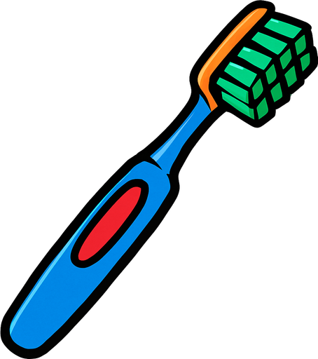 a toothbrush.
In-Game asset.  2d.  High contrast.  No shadows