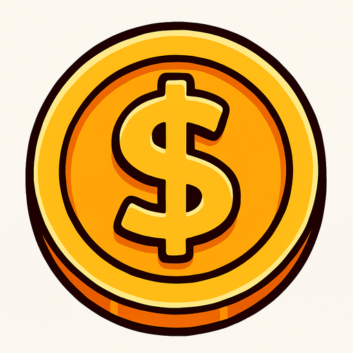 coin.
In-Game asset.  2d.  High contrast.  No shadows