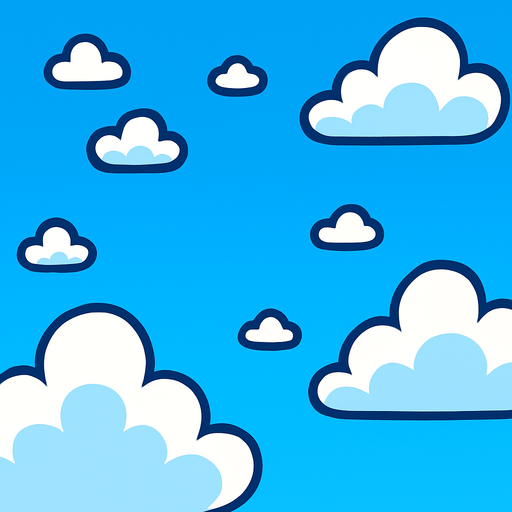2D Video game Background with not platform just SKY.
In-Game asset.  2d.  High contrast.  No shadows