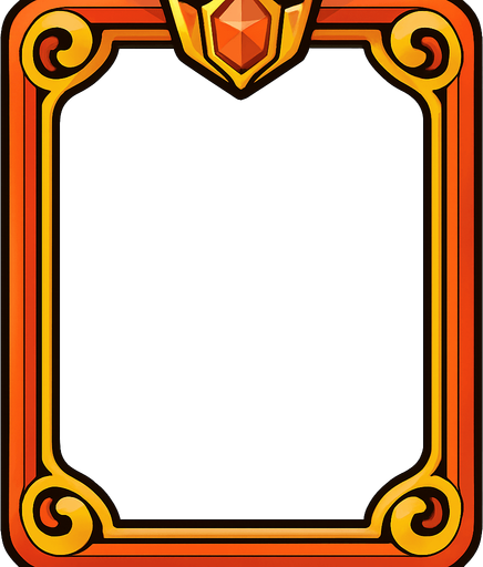 Card border.
In-Game asset.  2d.  High contrast.  No shadows