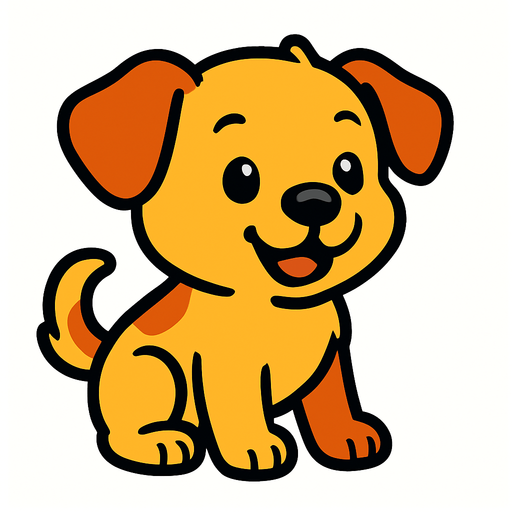 Chiot (animal).
In-Game asset.  2d.  High contrast.  No shadows