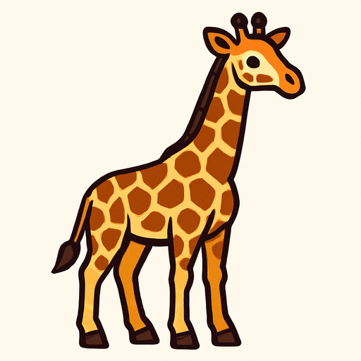 make a giraffe.
In-Game asset.  High contrast.  No shadows