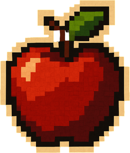 apple.
In-Game asset.  High contrast. minimalistic