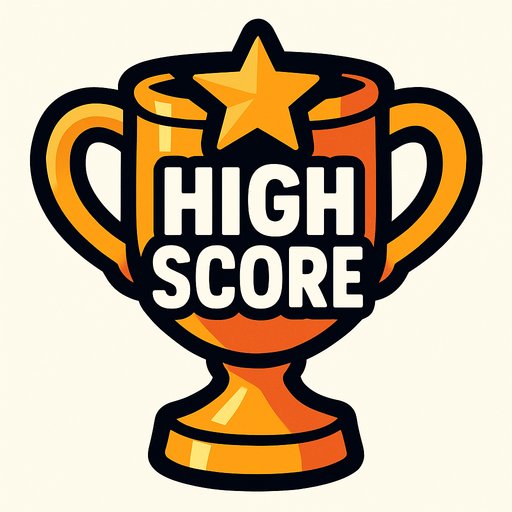 En yüksek skoru gösteren kupa logosu.
In-Game asset.  High contrast.  No shadows