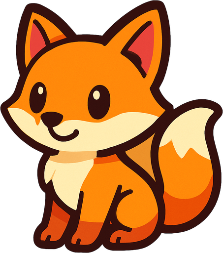 Animated, fox, cute,.
In-Game asset.  2d.  High contrast.  No shadows