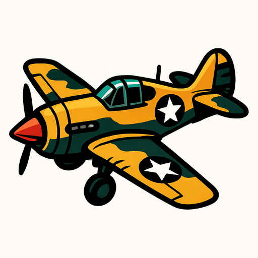 WAR PLANE.
In-Game asset.  2d.  High contrast.  No shadows