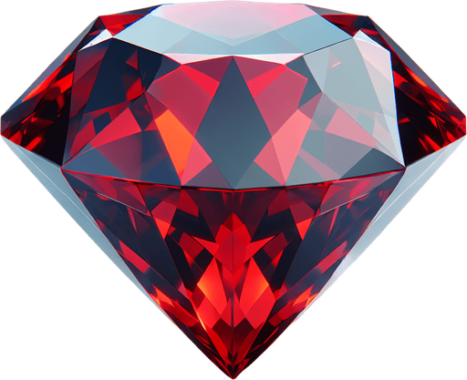3d red diamond.
In-Game asset. 3d. Blank background. High contrast. No shadows.