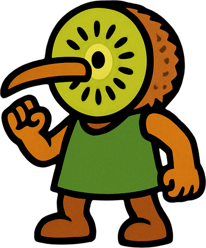 kiwi human.
In-Game asset.  2d.  High contrast.  No shadows