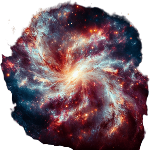 black background ethereal centered galaxy.