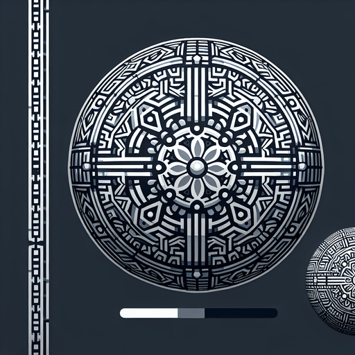 silver milenium ancient ball pattern.
Single Game Texture.  In-Game asset.  2d.  Blank background.  High contrast.  No shadows