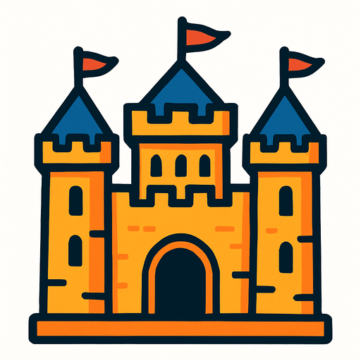 castle.
In-Game asset.  2d.  High contrast.  No shadows