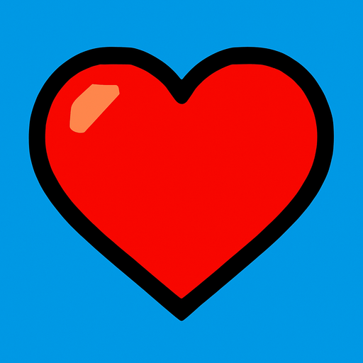 heart.
In-Game asset.  2d.  High contrast.  No shadows