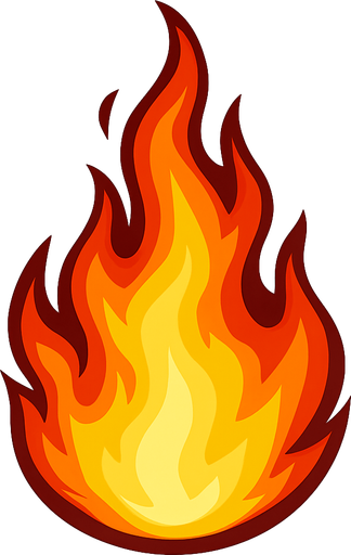 Llama fuego, algo realista.
In-Game asset.  2d.  High contrast.  No shadows