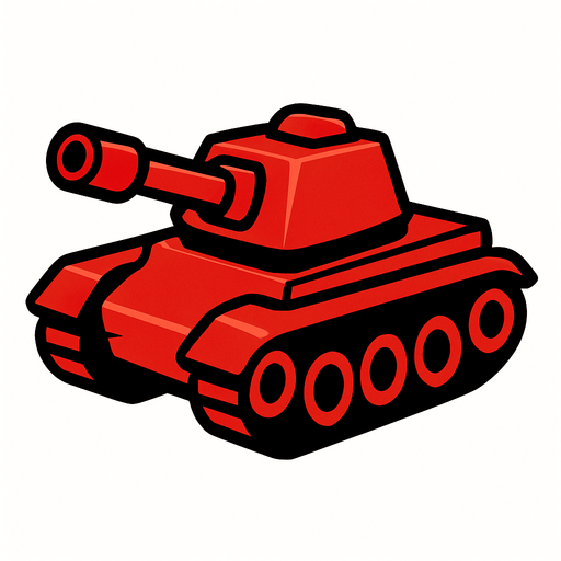 red tank.
In-Game asset.  2d.  High contrast.  No shadows