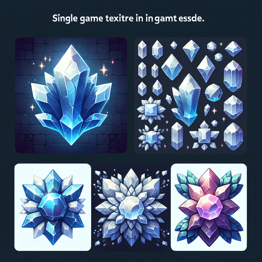 crystal.
Single Game Texture. In-Game asset. 2d. Blank background. High contrast. No shadows.