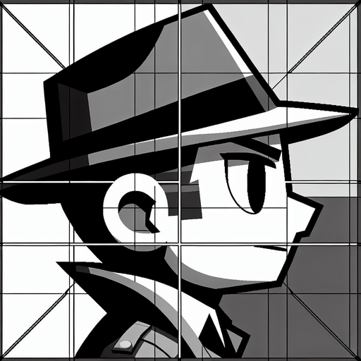 Fedora. Side profile. Cartoon..
Single Game Texture.  In-Game asset.  2d.  Blank background.  High contrast.  No shadows