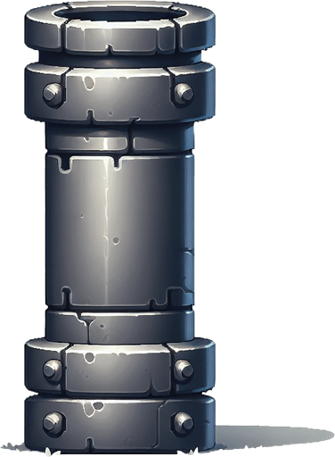Single standing straight Flap pipes.
Single Game Texture. In-Game asset. 2d. Blank background. High contrast. No shadows.