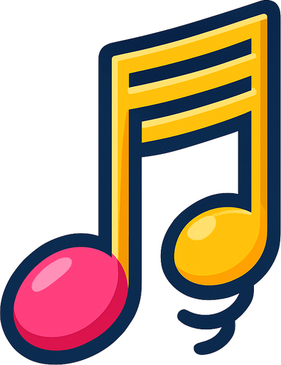 Nota musical semifusa.
In-Game asset.  2d.  High contrast.  No shadows