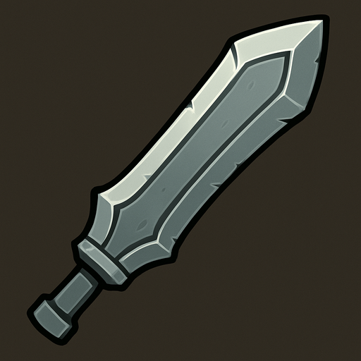 Sword blade.
In-Game asset.  2d.  High contrast.  No shadows