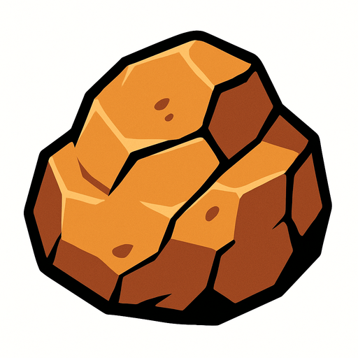 rock.
In-Game asset.  2d.  High contrast.  No shadows. cartoon