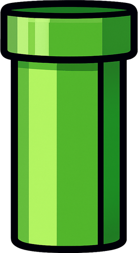 Flappy bird borusu.
In-Game asset.  2d.  High contrast.  No shadows