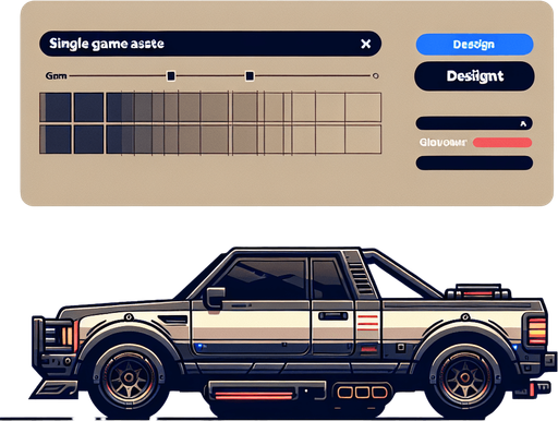 car.
Single Game Texture.  In-Game asset.  2d.  Blank background.  High contrast.  No shadows