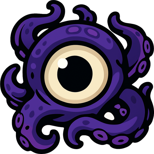 ojo de pulpo.
In-Game asset.  2d.  High contrast.  No shadows