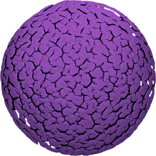 purple circle of rough skin.
In-Game asset.  2d.  High contrast.  No shadows. animated. comic. cartoon