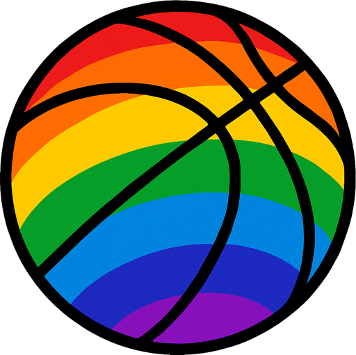 Bana 2d basketbol topuyap gökkuşağı renklerinde olsun.
In-Game asset.  2d.  High contrast.  No shadows