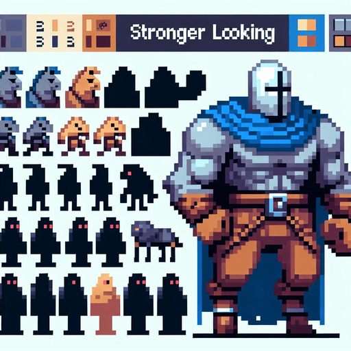 Enemy pixel_2 more strong..
Single Game Texture. In-Game asset. 2d. Blank background. High contrast. No shadows.