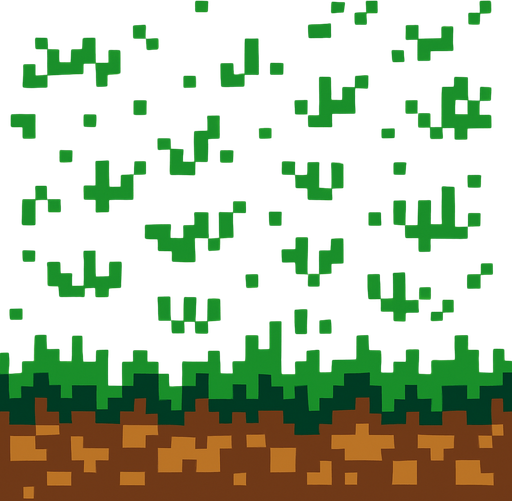 background grass 8 bit.
In-Game asset.  2d.  High contrast.  No shadows