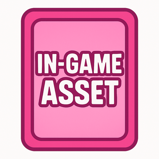 Let it be a pink card, the corners are dark pink, getting lighter towards the middle.
In-Game asset.  2d.  High contrast.  No shadows