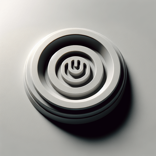 Punch button with an icon. 
Top view