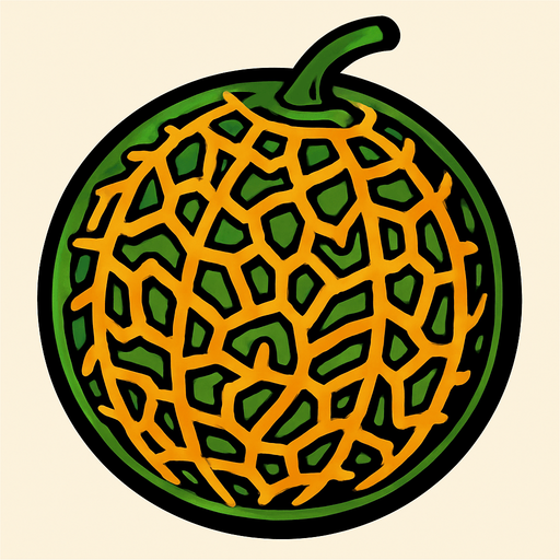 Un melon.
In-Game asset.  2d.  High contrast.  No shadows