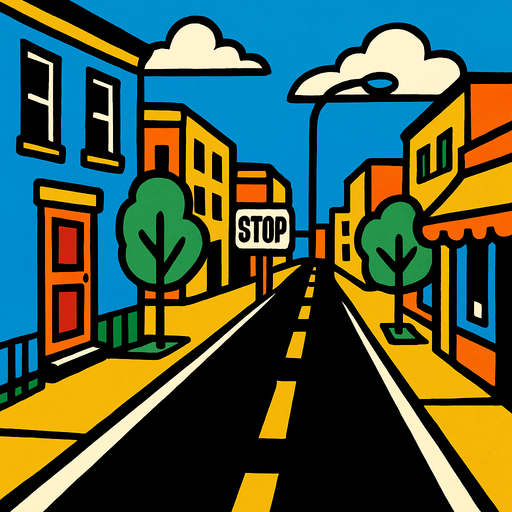 Street.
In-Game asset.  2d.  High contrast.  No shadows