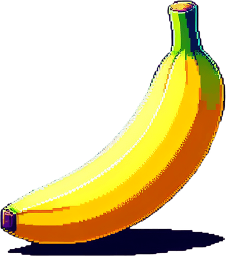 banana.
Single Game Texture. In-Game asset. 2d. Blank background. High contrast. No shadows.