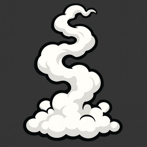 white smoke look on top.
In-Game asset.  2d.  High contrast.  No shadows