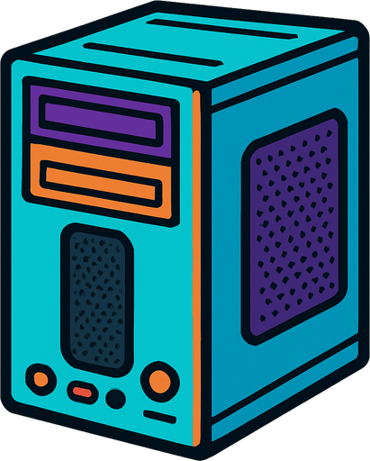 PC Case.
In-Game asset.  2d.  High contrast.  No shadows