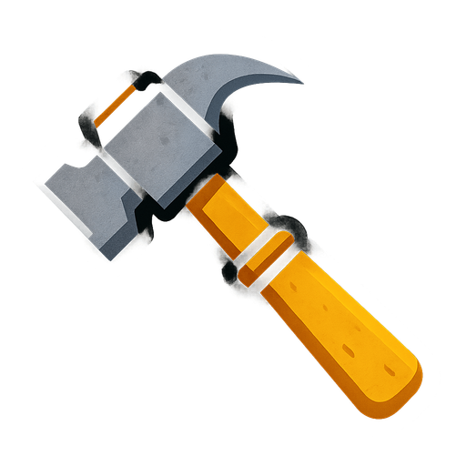 Hammer icon.
In-Game asset.  2d.  High contrast.  No shadows