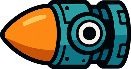 Robot bullet 2d game.
In-Game asset.  2d.  High contrast.  No shadows