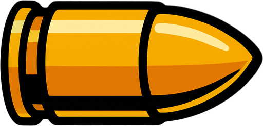 Bullet.
In-Game asset.  2d.  High contrast.  No shadows